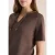 Cecil Dames Shirt met korte mouwen en gespleten hals in Beige