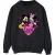 Disney Dames/Dames Love Hearts Mickey & Minnie Mouse Sweatshirt (Zwart)
