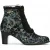 Laura Vita Elcodieo 224 Blauwe Bloemen Dames Gothic Victoriaanse Leren Enkellaarzen met Hak