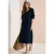 Cecil Dames Knielange jurk in mousseline kwaliteit in Blauw