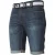 Kruze By Enzo | Heren Denim Korte Broek met Riem – Mid Stonewash