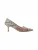 Mangara Atelier Pumps ‘Escarpins Mangara Ipe en cuir beige brodé à talon aiguille’  grijs