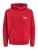 JACK & JONES Sweatshirt ‘JORNorrebro’  cranberry / wit