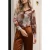 Elvira Collections gebloemde blouse – beige/bruin