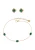 faina Sieraden set  goud / smaragd / transparant