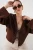 Viscose Blend V-Hals Lange Mouw Kimono met Binding Detail