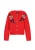 faina Gebreid vest  rood / zwart