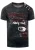 Olie-gewassen T-shirt met knoopjes aan de zijkant en prints