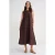 Maxi poplin jurk met zakken