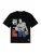 AND1 Shirt ‘On Fire’  navy / lichtgrijs / oranje / zwart