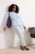 Trendyol Curve Dames Blauw Gestreept Lang Getailleerd Grote maten Overhemden