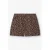 Sissy-Boy straight fit denim short met riemlussen en panterprint – bruin