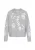 IZIA Oversized trui  lichtgrijs / wit
