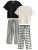 Next Pyjama  zwart / offwhite