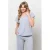 &Co Woman T-shirt grijsblauw met textuur