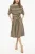 Bayadere gestreepte SCULLY maxi-jurk met riem in beige, verde