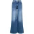 ONLY Onlsasha Hw Wide Flared Dnm Dot wide leg jeans – donkerblauw
