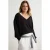 TRENDYOLMİLLA Dames Zwart Effen Lang Oversized Sweatshirts