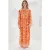 Geprinte Maxi-jurk met Strikdetail
