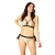 Biba Dames/Dames Bikinibroekje met contrasterende zijband (Goud/Zwart)