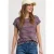 Street One Dames Shirt met losse schouders en strepen in Bruin