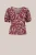 WE Fashion – Dames T-shirt met print – Regular fit – Donkerrood – Katoen –
