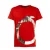 Heren T-shirt met korte mouwen en effen crew-neck met print
