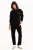 JUSTEVER Crew Neck Geborduurd Opgestikt Fleece Binnenkant Zwart Dames Sweatshirt – Rigil
