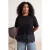 Trendyol Curve Dames Zwart Effen Kort Relaxed fit Grote maten T-shirts