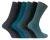 Set van 6 sokken zonder elastiek herensokken van 100% katoen – Blauw