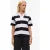 Karl Lagerfeld Ikon Patch Stripe Sslv Polo Black-cannoli Cream