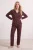 TRENDYOLMİLLA Dames 2-pack Bruin Met grafische print Lang, Regular fit Pyjama- Sets