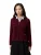 GOBI Cashmere Gebreid vest ‘Textured Knit Cashmere Jacket-Style Cardigan’  bordeaux