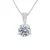 Solitaire hanger met zilver 925 zirkoniumoxide borge geleverd met aangeboden ketting