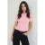 TRENDYOLMİLLA Dames Roze Effen Kort Getailleerd Blouses