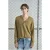 Comfort Fit Lange Mouw Button-Kraag T-Shirt
