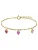 Lucardi Armband ‘Lieblich’  goud / lila / pink