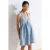 Mini Katoenen Denim Halterjurk