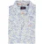 Overhemd New Zealand wit met print lichtblauw bloemen normale fit