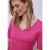 Street One Dames Shirt met korte mouwen en hartvormige halslijn in Pink