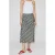 Mango geruite midi rok – donkerblauw