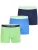 Happy Shorts Boxershorts ‘ Jersey ‘  lichtblauw / donkerblauw / limoen / lichtgroen