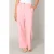Base Level wide leg high waist broek lichtroze