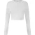 USA Pro Dames Logo Lange Mouwen Crop Top (Crème)