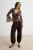 TRENDYOLMİLLA Dames Bruin Paisley Lang Getailleerd Blouses