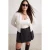 Trendyol Curve Dames Grijs Effen Kort / Mini Grote maten Rokken