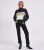 Gestreepte gebreide oversized trui met V-hals