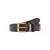 Mango leren riem donkerbruin