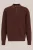 WE Fashion – Heren regular fit gebreide polo met structuur – Regular fit – Roestbruin – Katoen –