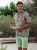 A Fish Named Fred Overhemd Korte Mouw Tropical Sketch Multicolor All Color  2XL